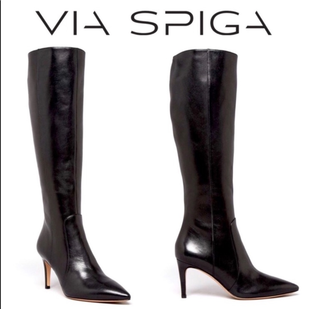 Black Knee high Via Spiga boots